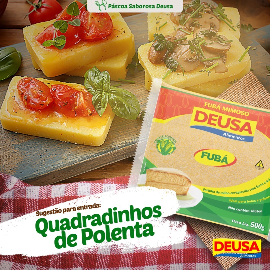 Quadradinhos De Polenta Com Fubá Mimoso Deusa: Muito Fácil!