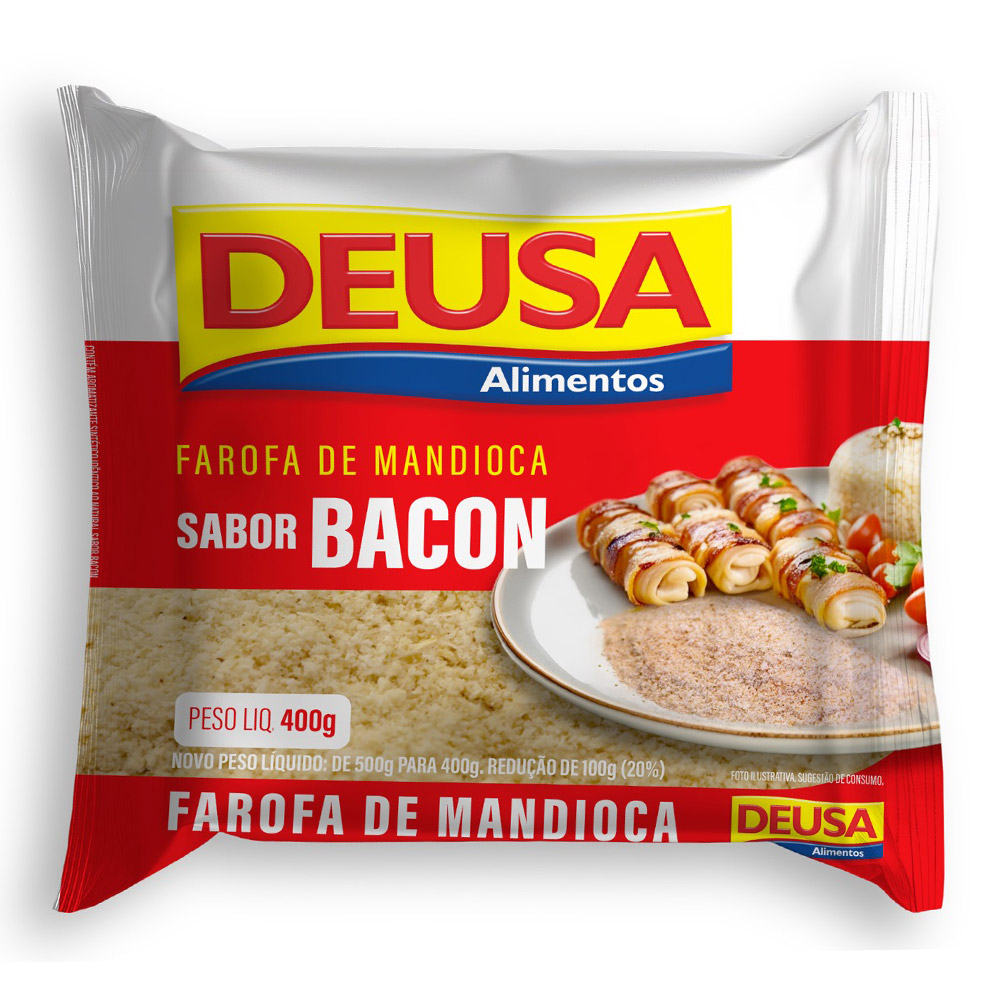 Farofa Pronta de Mandioca Sabor Bacon 400g